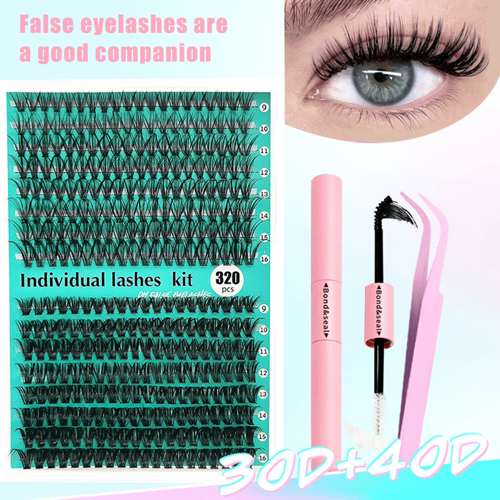 Wimperbinding En Afdichting 10Ml Individuele Wimpers Lijm En Afdichting Super Sterke Hold Lash Extensie En Lash Lijm Pincet Kit