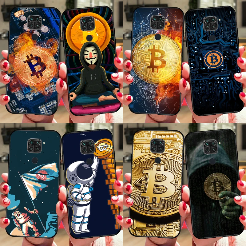 Bitcoin Coins Funny Case For Redmi Note 8 9 10 11 12 Pro Plus 10S 11S 12S Cover For Redmi 9C 10A 10C 12C Coque