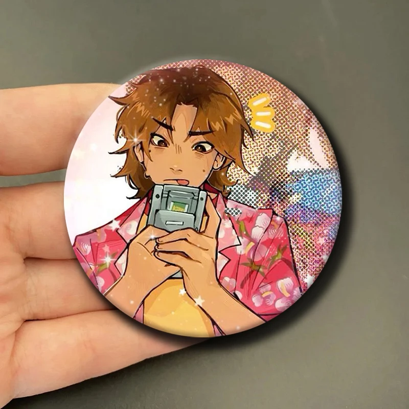 Hot Horror Game Mouthwashing Anya Soft Button Pin Jimmy Curly Anime Brooch Badge Bag Decor