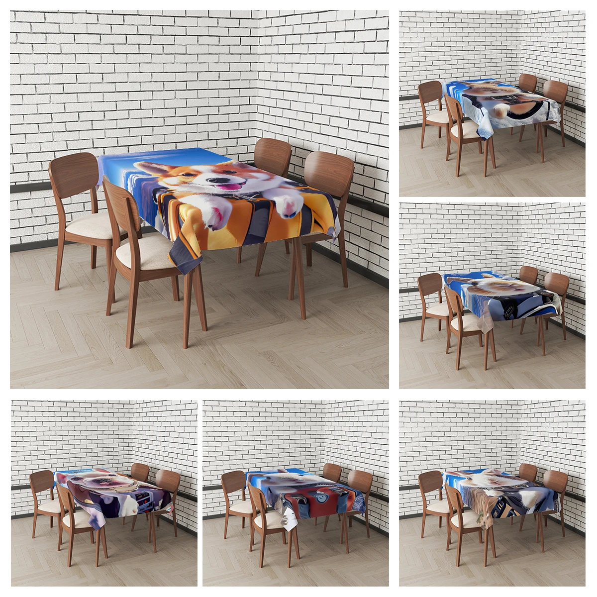 Home tablecloths for dining table decoration Natural and Animal Styles rectangular table accessories cloth Anti-stain tablecloth