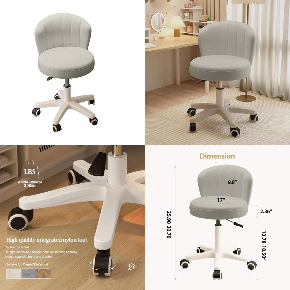 

Регулируемое поворотное офисное кресло из искусственной кожи с подголовником для дома и спальни