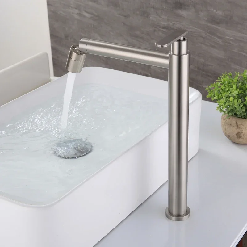 Bathroom Countertop Basin, Single Hole , Single Cold, Heightened Extended , Quick Opening