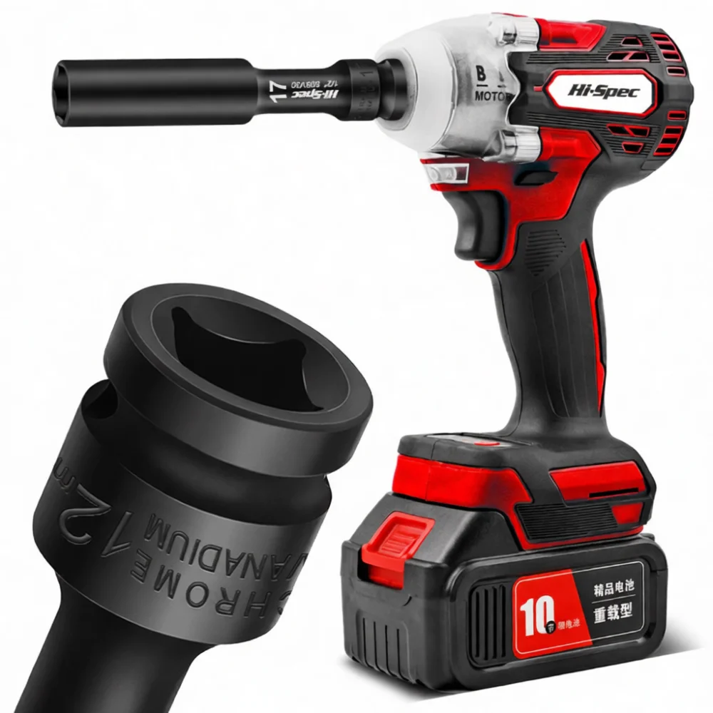 Impact Socket Thin Wall Deep Metric Set - 128mm Length Deep Impact Socket 1