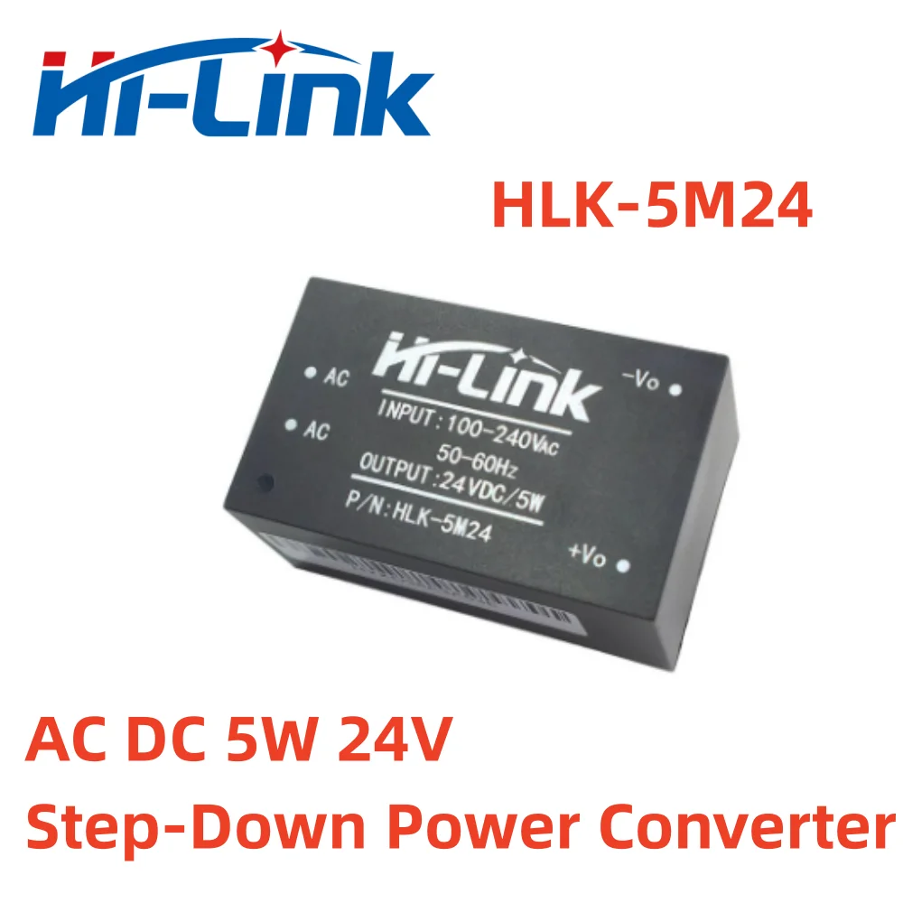 Free Shipping 5pcs/Lot 5W 24V DC Single Isolated Output Power Supply Switch Mode Hi-Link HLK-5M24