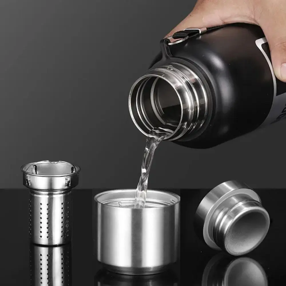 

Large Capacity Sports Thermos Bottle 316 Stainless Steel Keep Cold/Hot Travel Insulated Cup with Filter Unbreakable Vacuum Flask