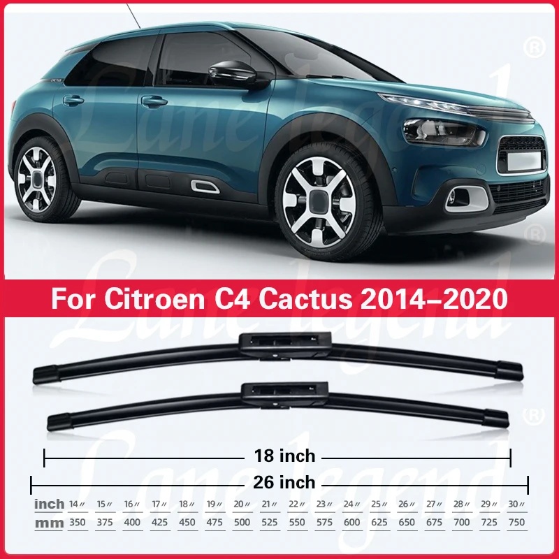 Car Wiper For Citroen C4 Cactus 2014 - 2020 Front Rear Wiper Blades Windshield Windscreen Window Car Accessories 26\