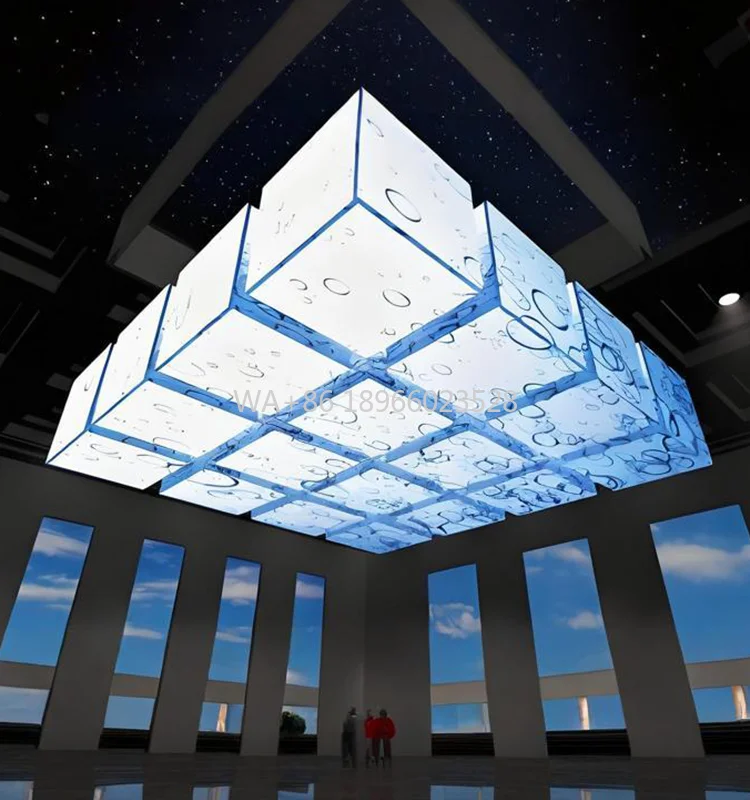 Hilan Magic Outdoor Store Werbedisplay 4/5 Seiten hängender oder stehender LED-Würfel