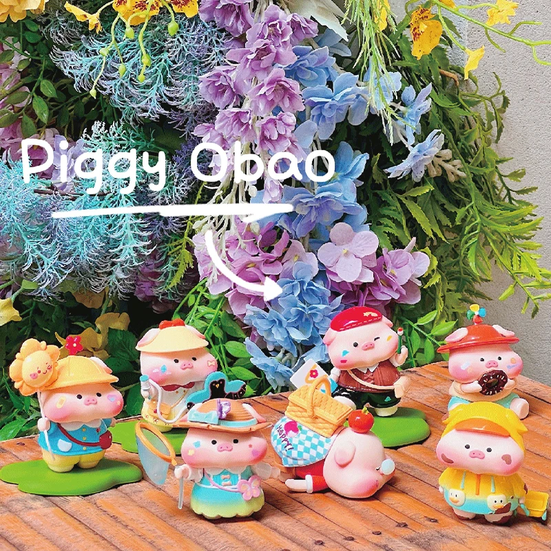 Obao Auténtico Lindo Cerdito Caja Sorpresa Serie El Viaje de Obao Figura Coleccionable Adorno de Moda Decoración del Hogar Regalo En Stock