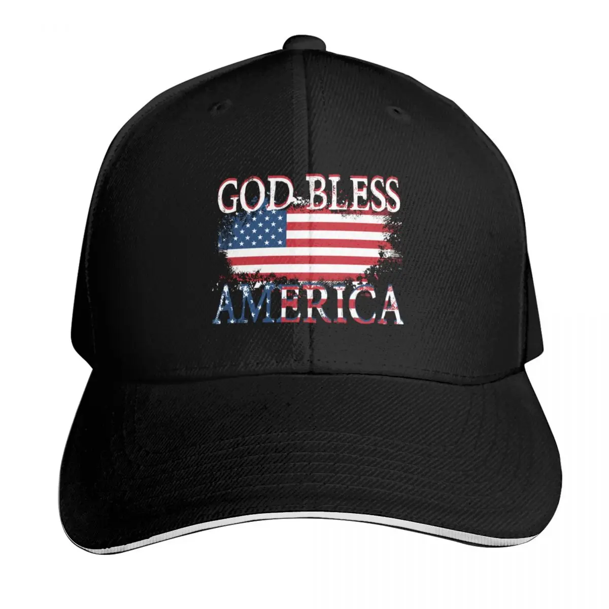 God Bless America Baseball Cap Lightweight Packable Gift for Him Her Casual Daily Wear
