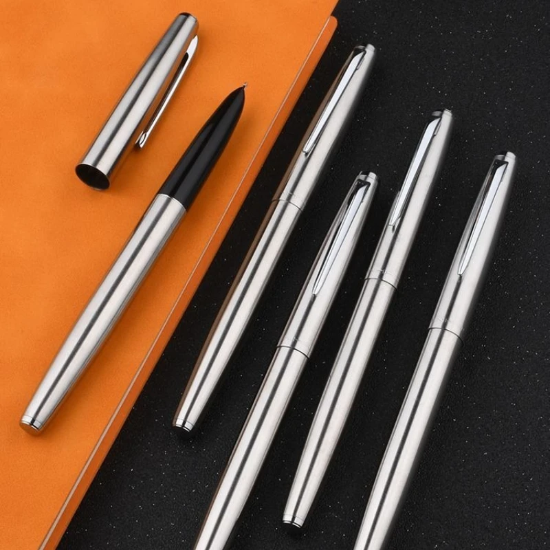 New Hero Fountain Pen Long Knife Stacked 1.0mm /2.5mm Nib Ink Pens Calligraphy Business Popular Pen Luxury Pen Stationery Gifts