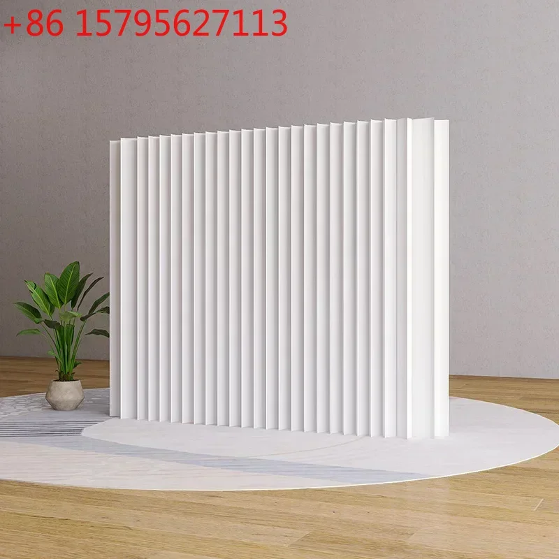 Home Decor White Folding Organ Paper Wall Removable Screens & Room Dividers For Office Porch Partition