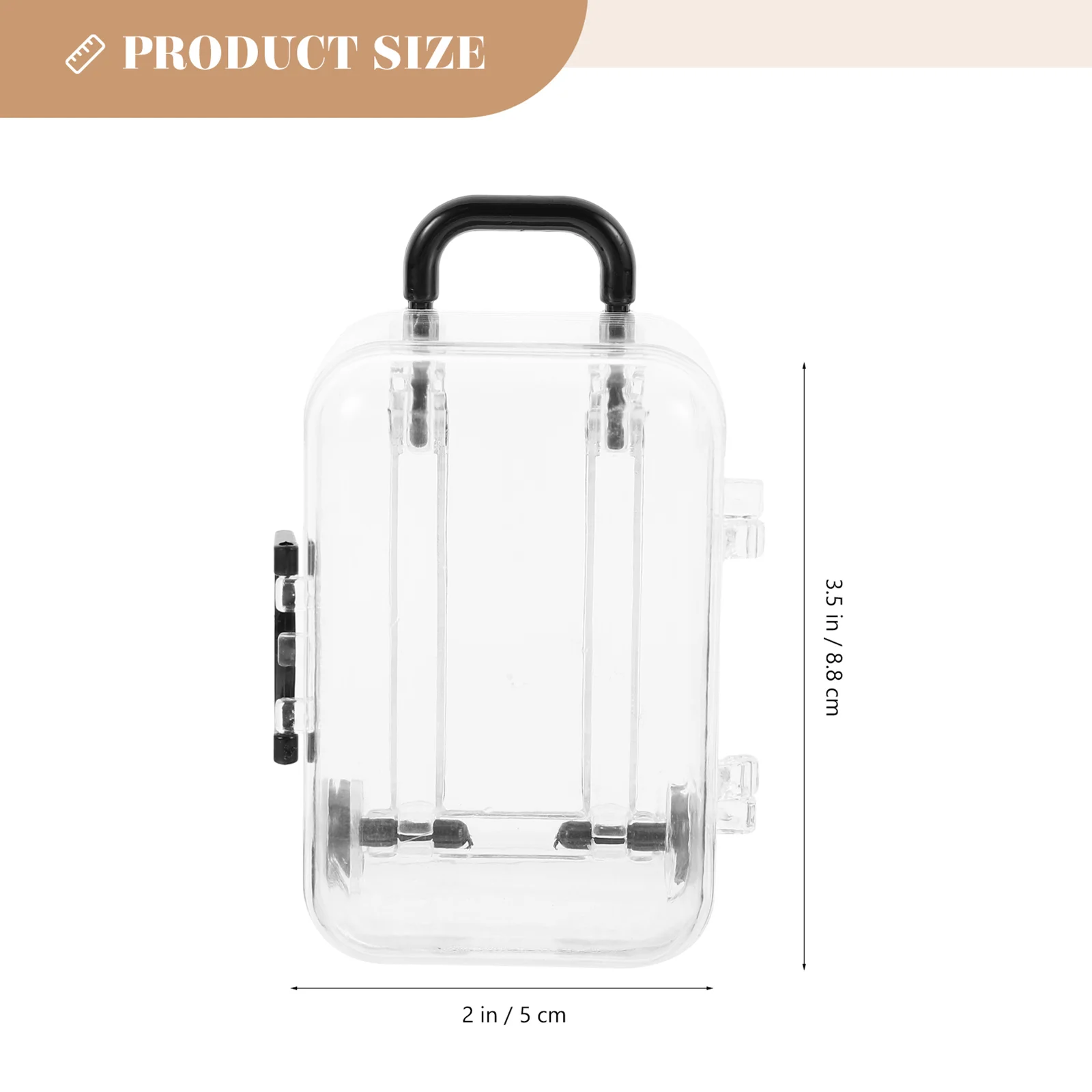 Suitcase Cute Mini Transparent Trolley Candy Box Dollhouse Accessories Toy Ornaments 6pcs Office Travel Jewelry