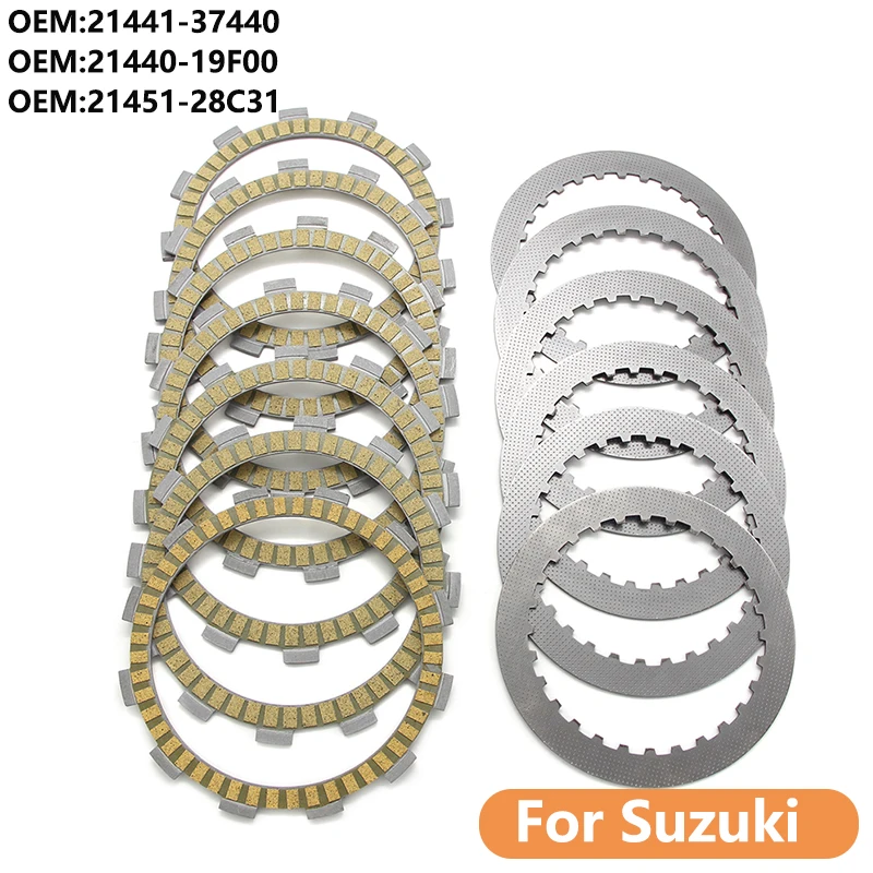 Clutch Friction Disc Plate Kit For Suzuki VS400 VS600 VS700 VS750 VS800 VL400 VL800 VL800B VL800C VZ400 VZ800 SV400N SV650
