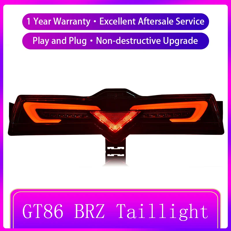 A Pair of Car Styling For Toyota GT 86 BRZ 2012-2020 Rear Light DRL Tail Lamp LED Dynamic Brake Taillights Automatic Accessories