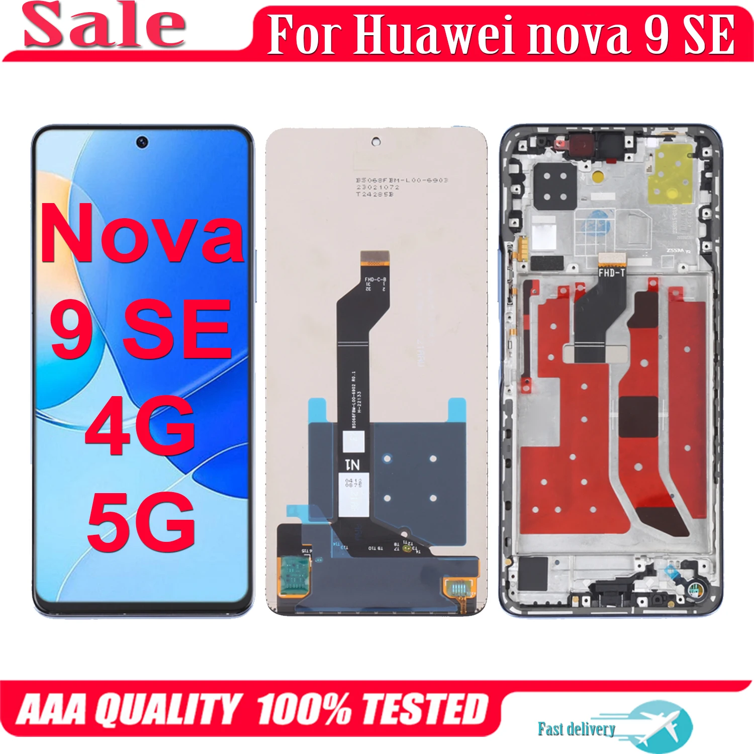 

For Huawei Nova 9 SE 9SE 5G JLN-LX1 JLN-LX3 LCD Display Touch Screen Digitizer Assembly