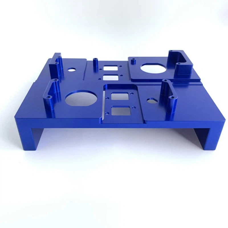 التصنيع باستخدام الحاسب الآلي 7075 أجزاء الألومنيوم مع دعامة تشكيله دقيقة باستخدام الحاسب الآلي بأكسيد الأزرق #1