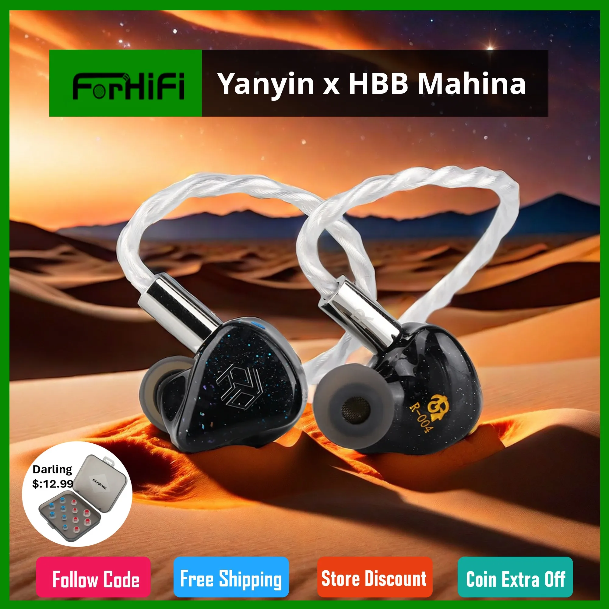 

Предварительно заказанные Yanyin x HBB Mahina 2EST + 4BA + 1DD наушники-вкладыши HiFi проводные наушники-вкладыши