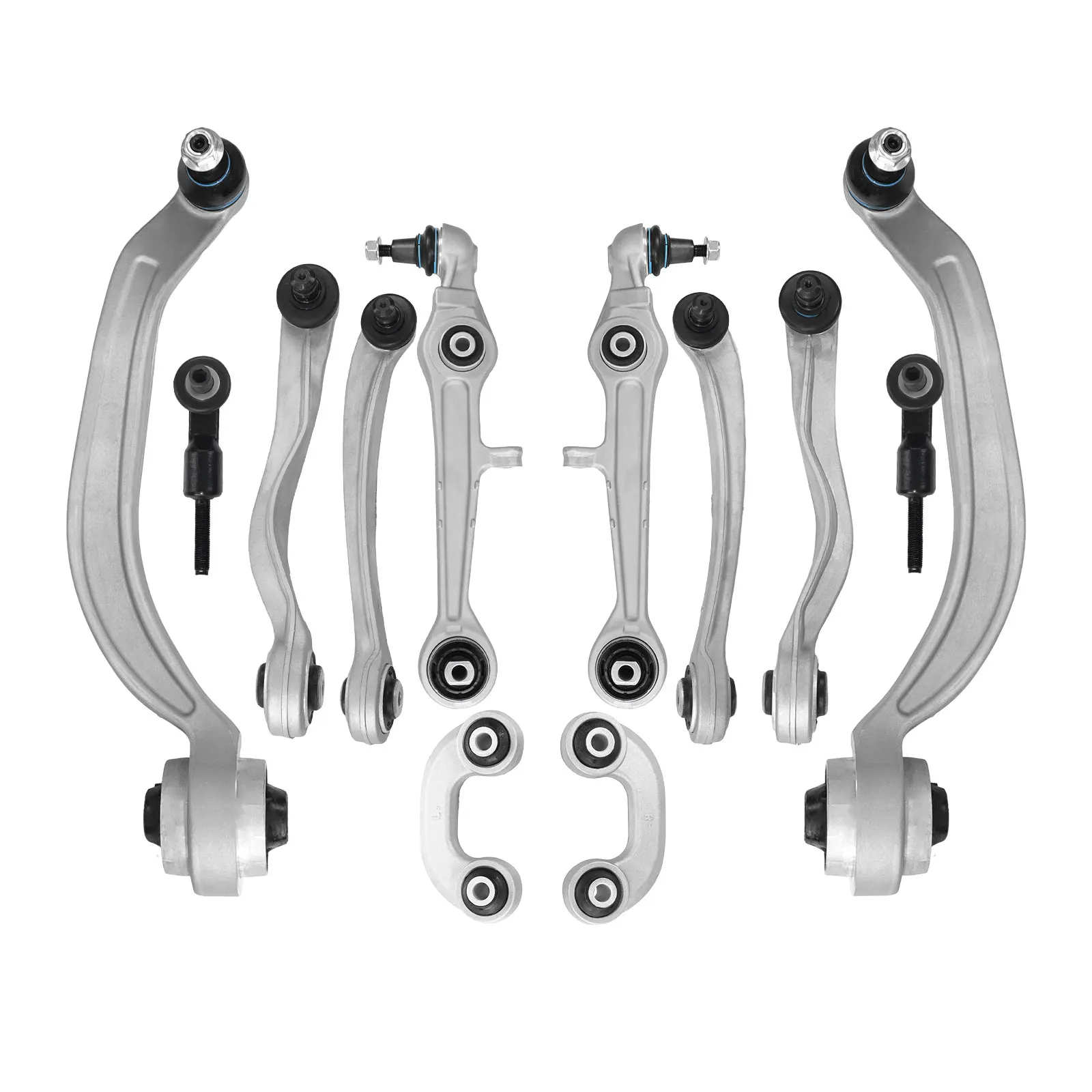 Svenubee 12Pcs Front Upper Lower Control Arm Stabilizer Link Assembly Kit for Audi B5 A4 1994- 2004 2005 2006 2007 2008