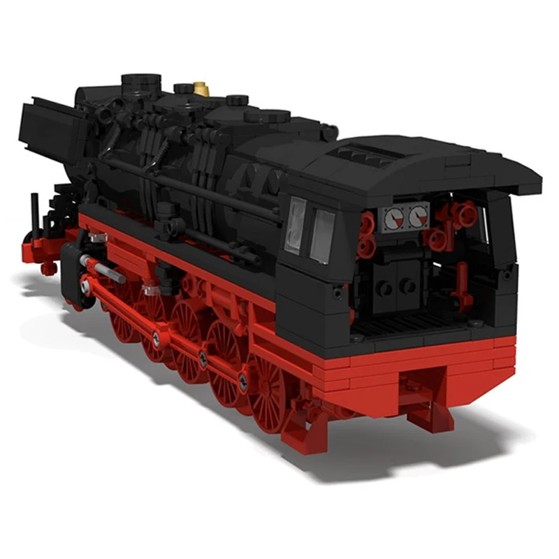 เมืองรถรุ่น MOC อาคารอิฐรถจักรไอน้ํา DR BR 50 รถไฟ Modular เทคโนโลยีของขวัญวันหยุดประกอบของเล่นเด็กชุด