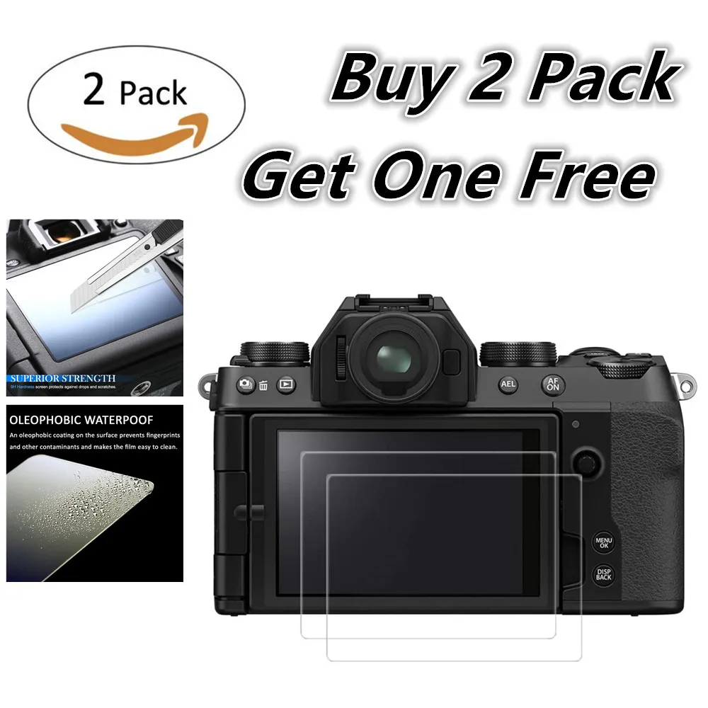 2x Glass LCD Screen Protector For Fujifilm XT50 X100VI GFX 100 50R 50S II XH2 XT5 XT4 XE4 XS10 XT100 XT200 X100F X100T XT3 XT20