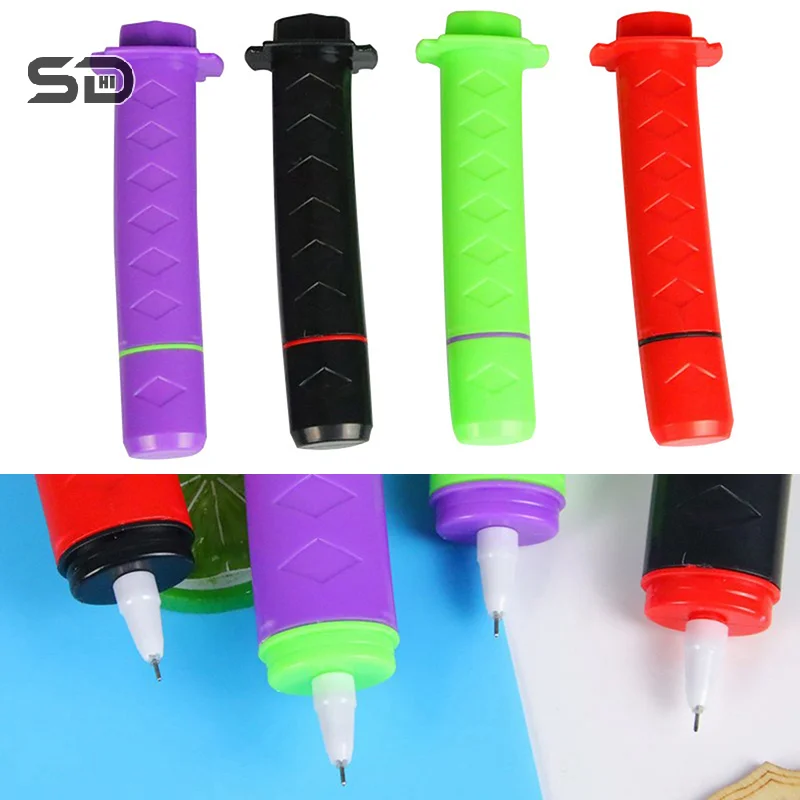 Funny Colorful Cartoon Plastic Samurai Knife 0.5mm Gel Pen School Office Supplies Cute Student Stationery Kids Gifts