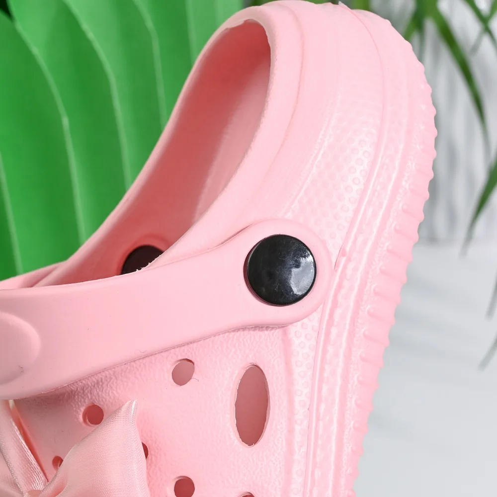 Children's Slippers Summer Girls Lace Bow Cute Anti-Slip Open-Toe Clogs Infant Toddler and Big Kids Sandals - view 5