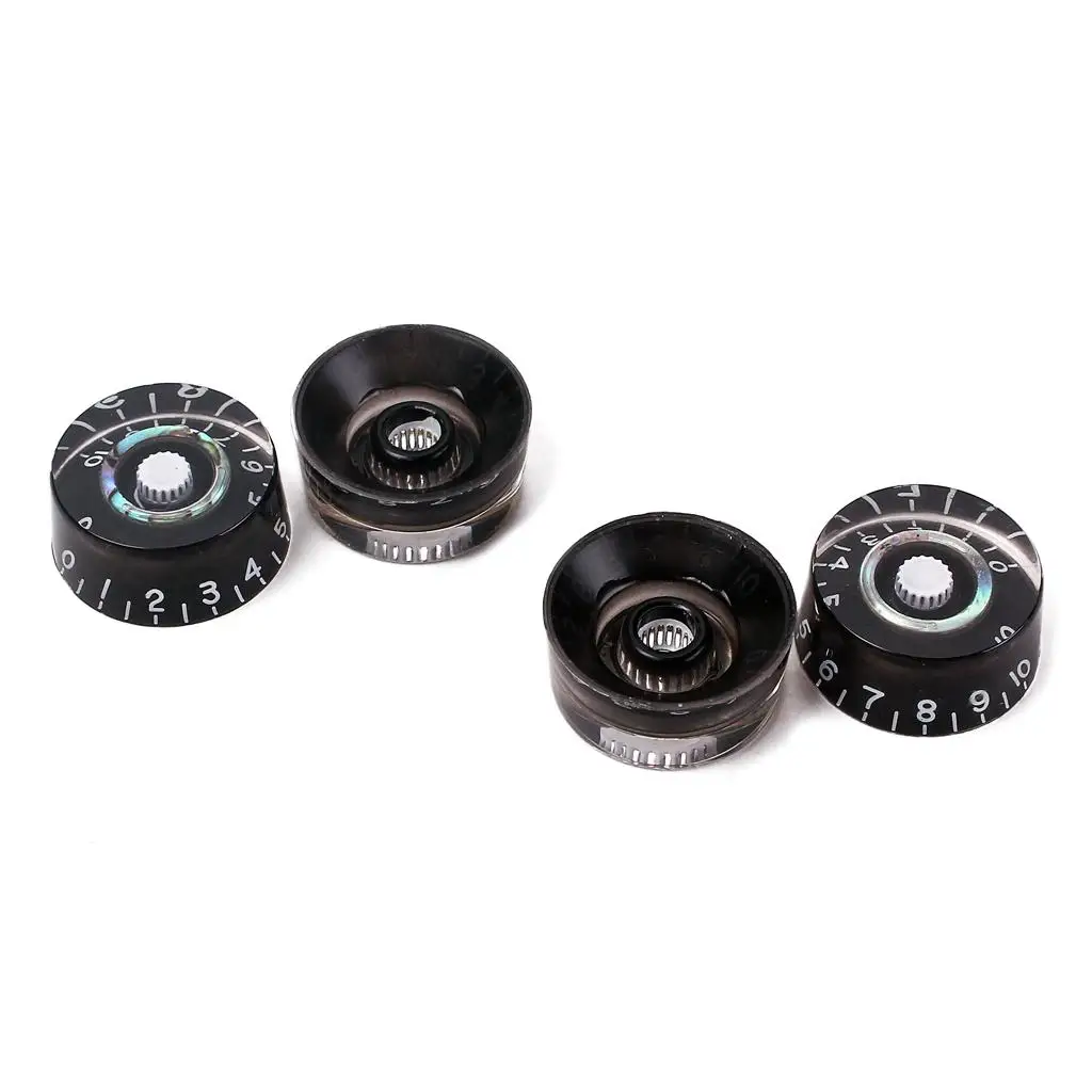Electric Guitar Speed Knobs Acrylic Abalone Shell Control Knob Set Black Parts for Les Paul Style