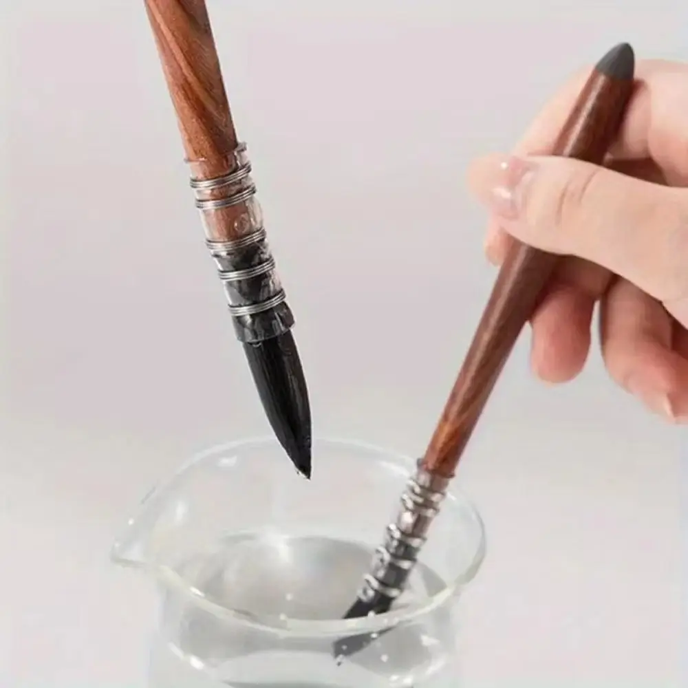 High Quality Art Brush Nylon Fiber 2-in-1 Design Printmaking Brush Both Ends Use Soft Round Tip Watercolor Brush