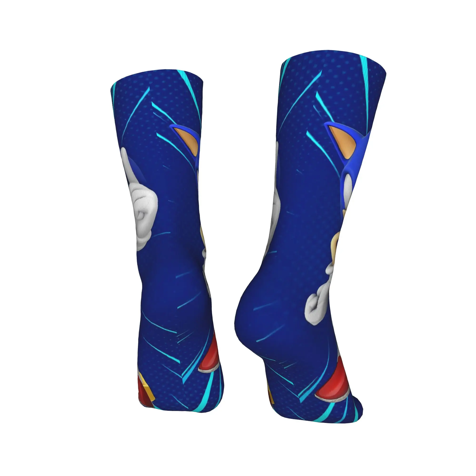 S-Sonic ريترو لعبة الكرتون الجوارب تصميم جوارب المضادة للبكتيريا الرجال الجوارب مريحة الخريف الجدة سكيت الجوارب