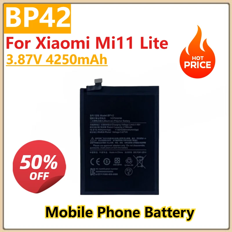 

100% New High Quality 3.87V Mobile Phone Battery BP42 BM4X BM55 For Xiaomi Mi 11 Mi11 Lite and Xiaomi11 11 Pro 11 Ultra