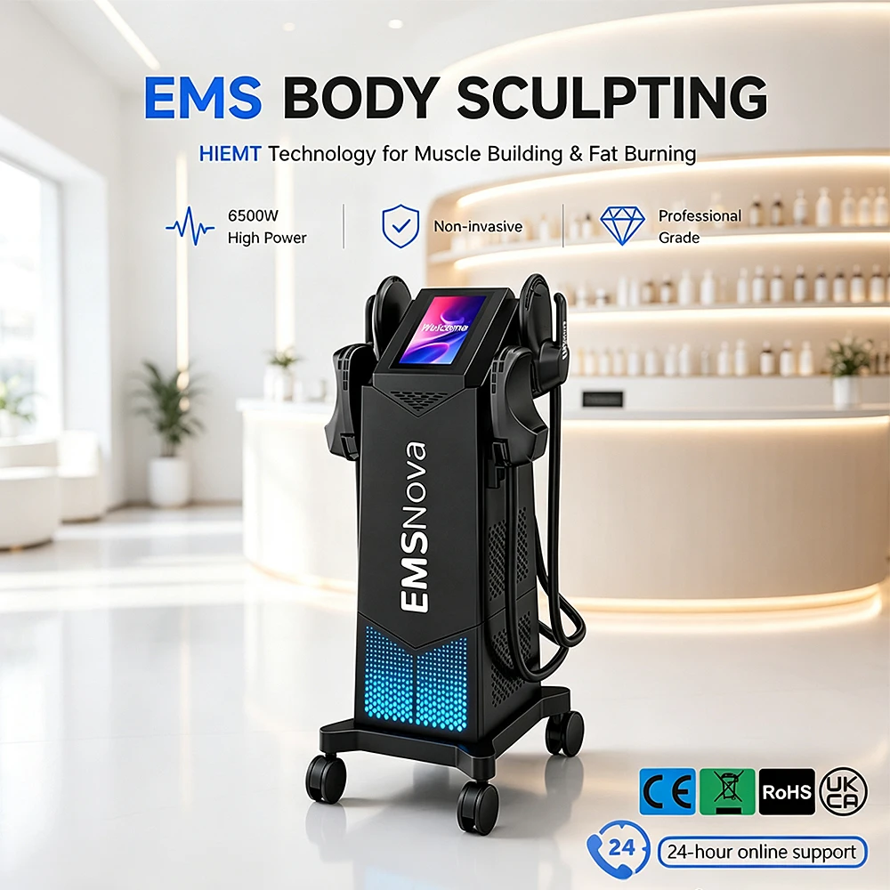 Professional EMS Shaping Machine One Stop Solution Body Sculpting Fat Loss Slimming Skin Tightening Beauty Equipment