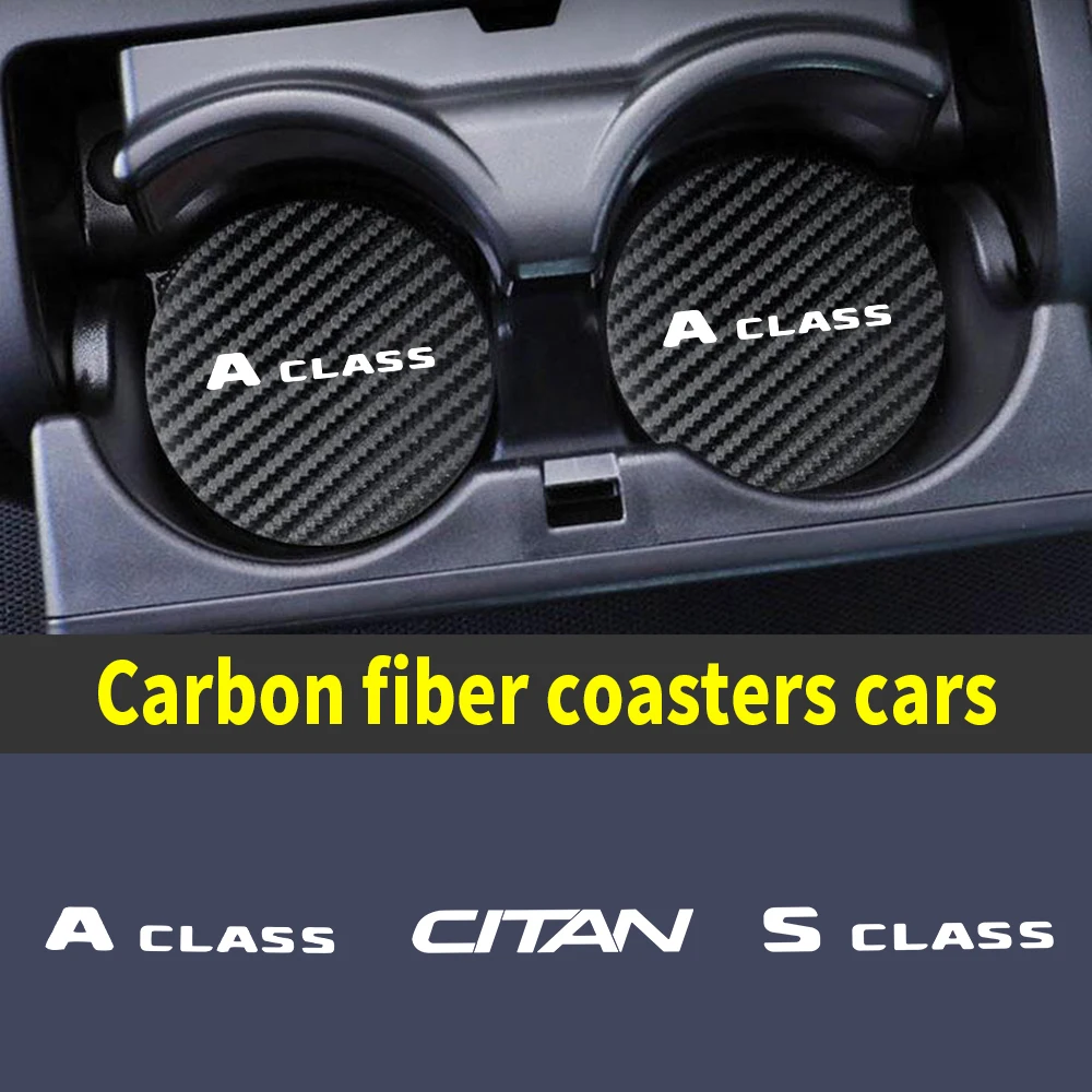 Car Coaster Non-Slip Mat Car Water Cup Auto Interior Anti-Slip Cup Pad For Mercedes Benz A B C E R S V Class CITAN Viano Vito