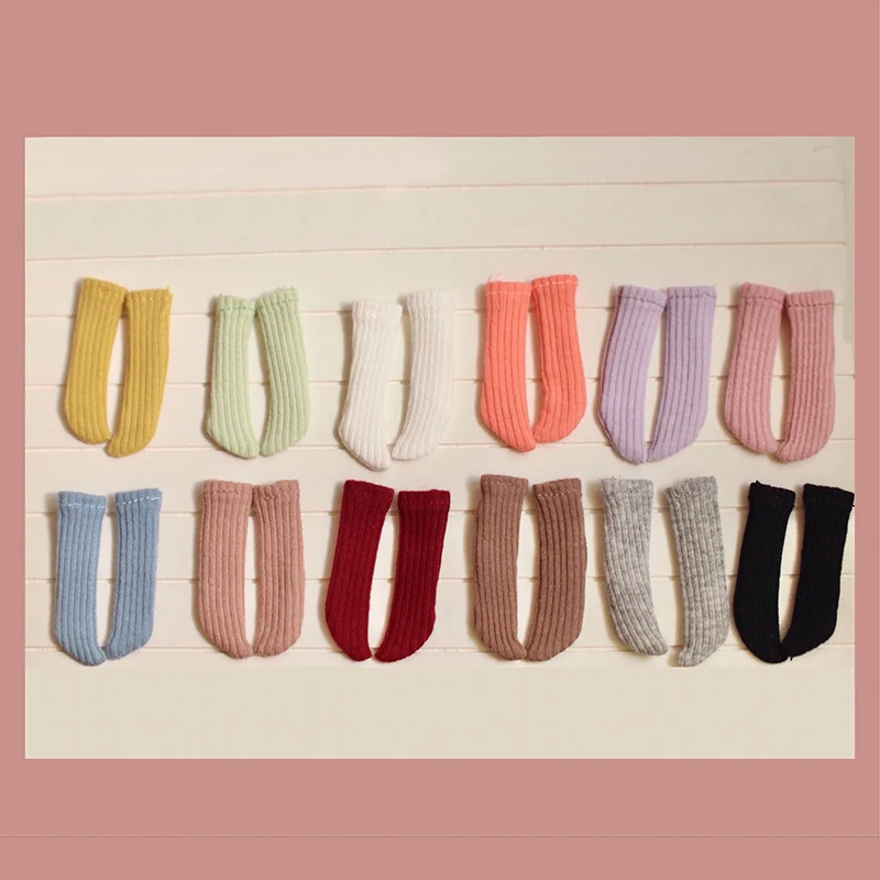 A Pair of Blyth Doll Socks Fashion Candy Color Short Sock for Blythe Licca Azone OB24 1/6Dolls Accessories Children Gifts