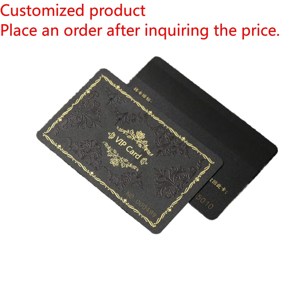 

Customized product Matte Black Eco-Friendly PVC Business Access Control VIP Card NFC & RFID T5577 1K Metal Access Control Access