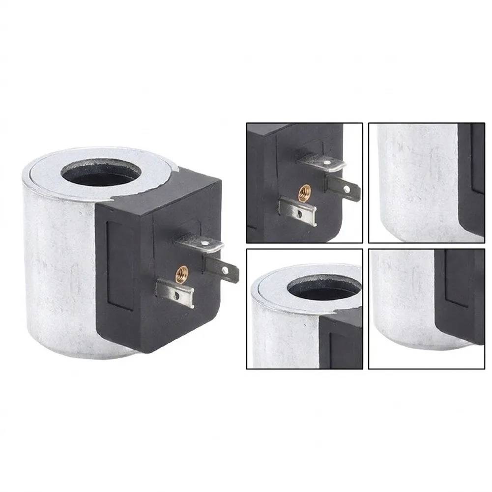 2PCS Hydraulic Solenoid Valve Coil 18mm Inner Diameter 40mm Height 12V 24V DC Socket Replacement For Heavy Equipment Parts Acces