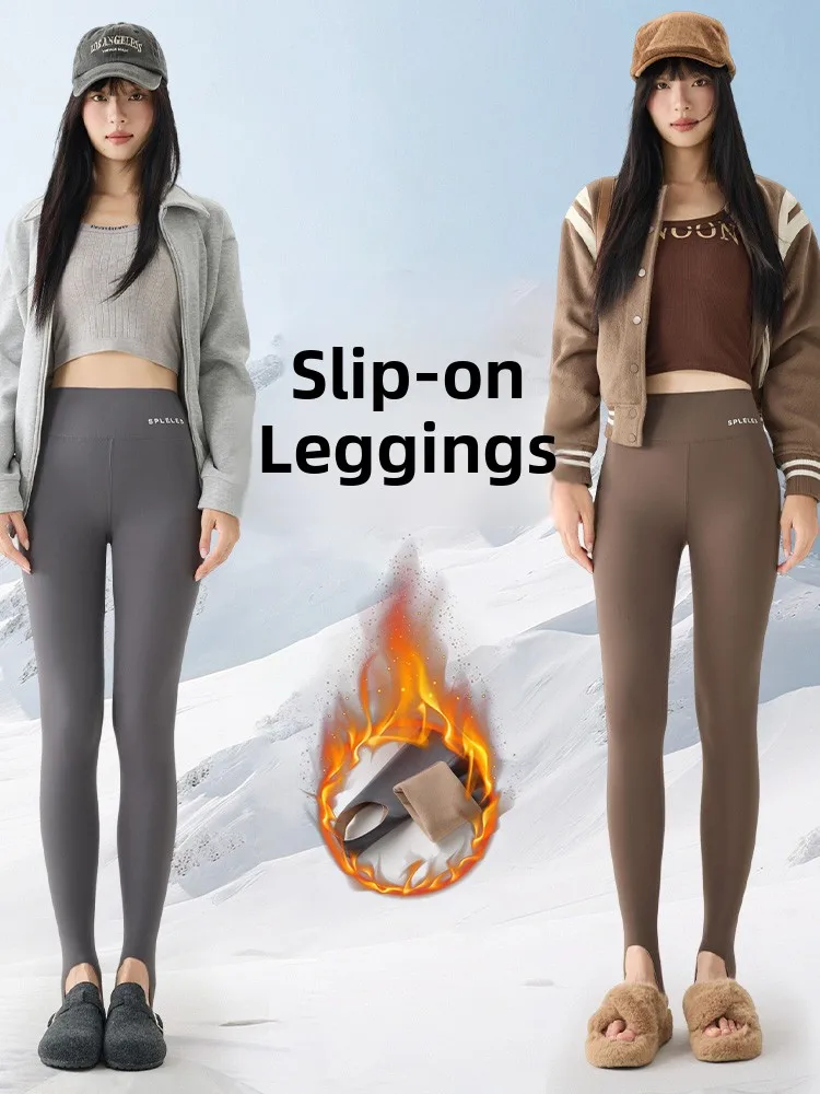 Thiened Fce Pantaloni da yoga a vita alta modello pelle arca Pantaloni caldi invernali per donna Pantaloni lunghi casual Ice Snow Danny