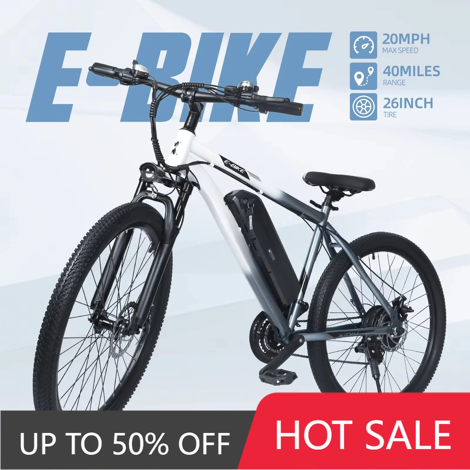 

JYF 2025 new design low-cost electric bicycle mountain bike 7-speed aluminum alloy 26-inch electric bicycle