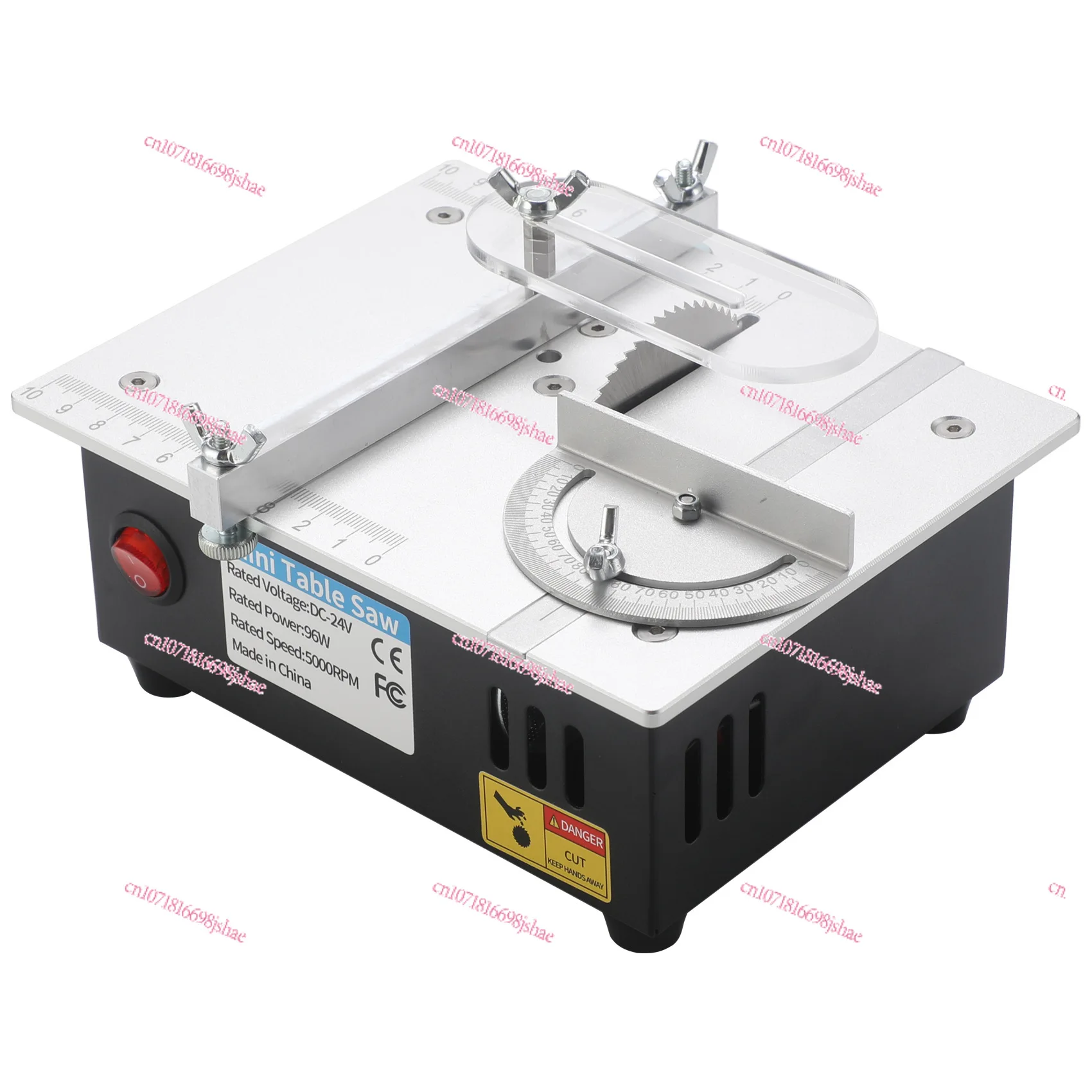 Spot Surface Micro Table Saw, Aluminum Alloy Mini Table Saw DIY Small Cutting Machine Woodworking Cutting Saw