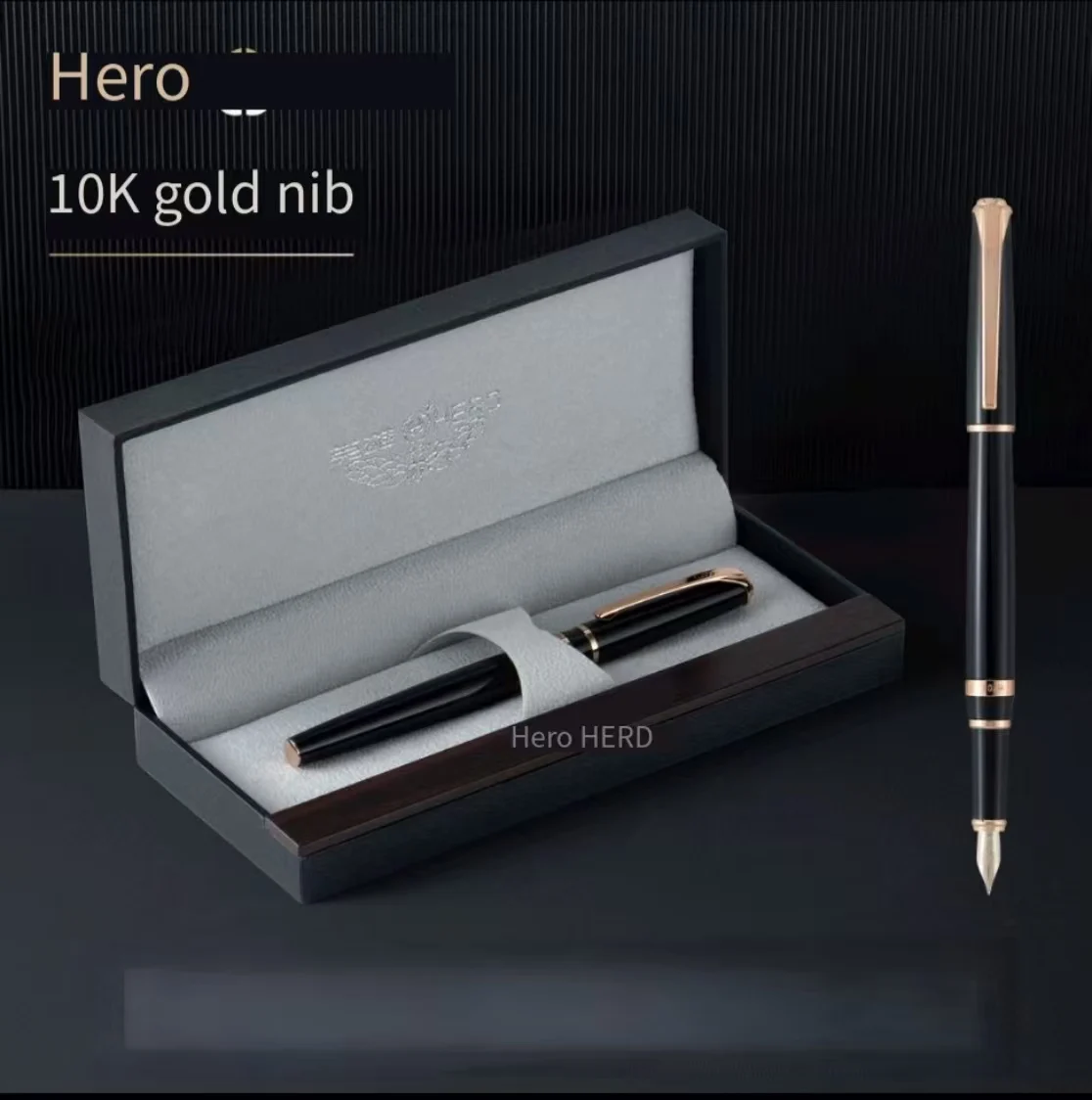 Hero 10K Gold Nib Fountain Pen, Premium Elegant Pen for Ladies, Delicate Gift Box Set, Business Office Writing Artistic Gifting