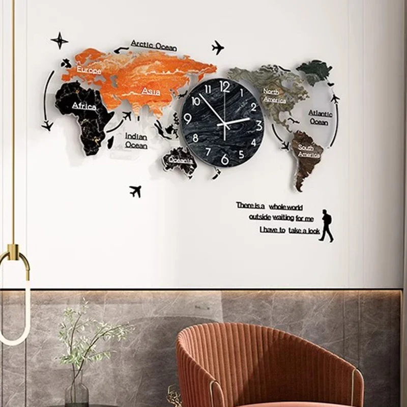 Art Mural Wall Clocks Luxury Large Led Interior  Wall Watch Minimalist Creative Fashion  Home Decoration