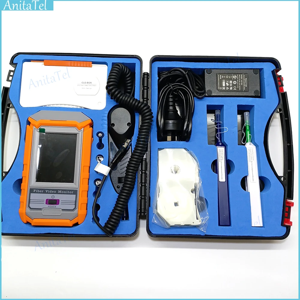 

FVM-100 Inspection Fiber Video Probe Microscope Fiber Optic End Face Inspection Detector Display Optical Cleaning Tool