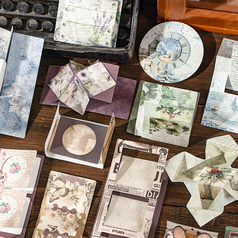 20 vellen Retro Handgemaakte Mechanisme Collectie Boek Gratis Snijden DIY Materiaal Collage Junk Journal Achtergrond Decoratie Papier