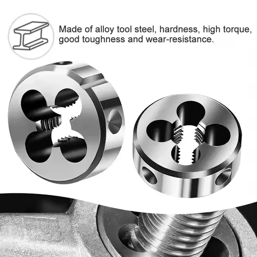 XCAN Thread Die Right Hand Metric Round Die Alloy Steel Threading Die Metal Cutting Tools M1 M2 M3 M4 M5 M6 M8 M10 M10 M12 M14 - Image 3