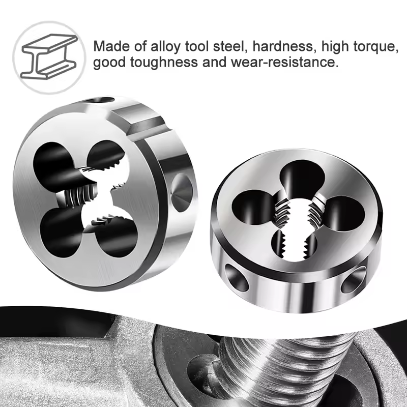 XCAN Thread Die Right Hand Metric Round Die Alloy Steel Threading Die Metal Cutting Tools M1 M2 M3 M4 M5 M6 M8 M10 M10 M12 M14 - Image 3