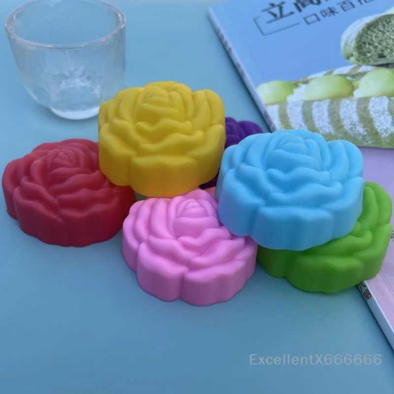3D Rose Flower Silicone Candle Mold Food Safe Easy Release DIY Handmade Mould for Soap Plaster Resin Cake Baking Craft