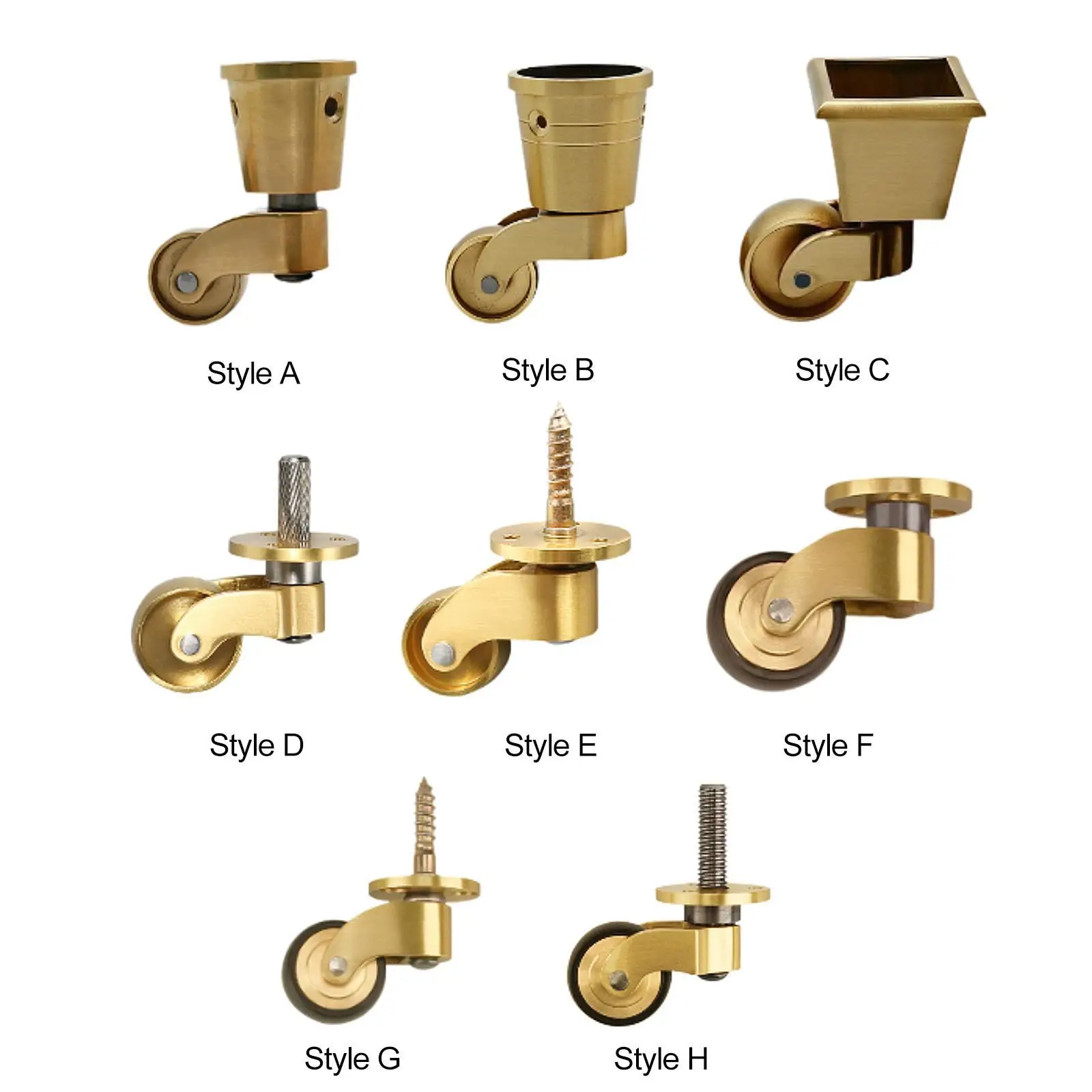 

Brass Furniture Caster Wheels Furniture Legs Universal Furniture Caster