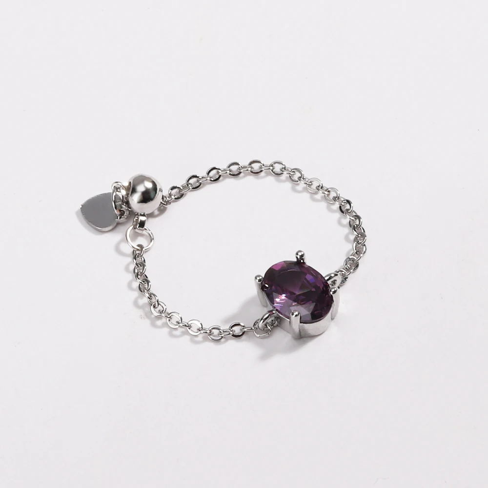 Adjustable Bling Tiny Delicate Oval Shape Colors Ring for Women