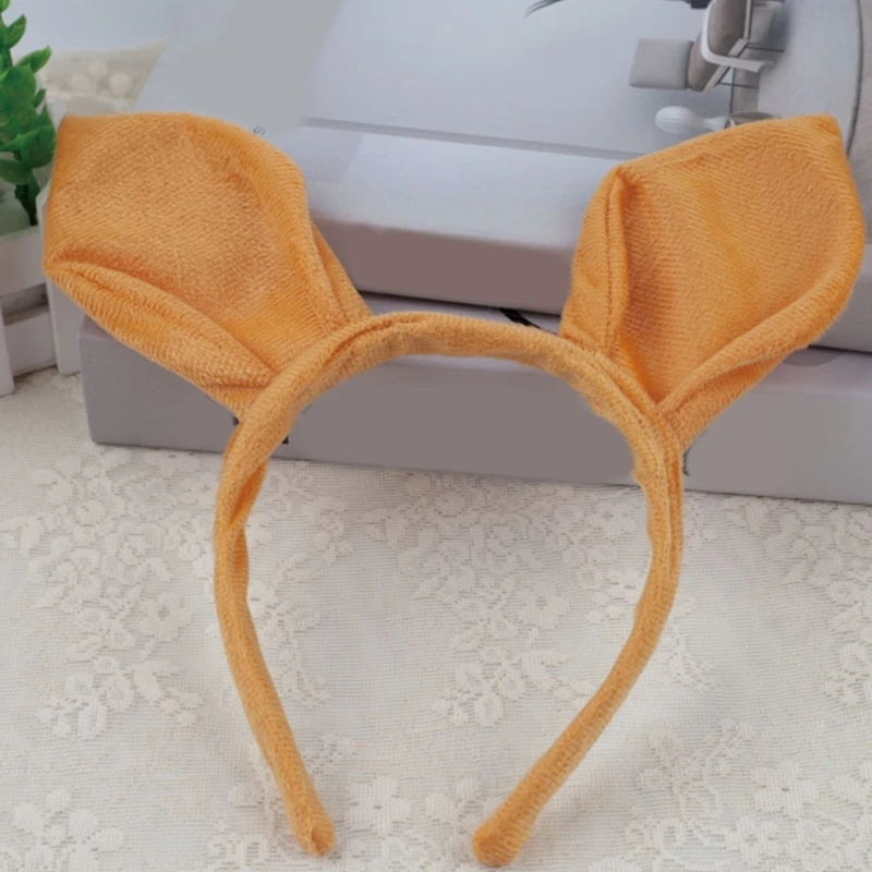 Kängurus Kostüm Set Kängurus Ohr Stirnbänder Schwanz Schnauze Handschuh Tier Cosplays Kostüm für Halloween Weihnachtsfeier