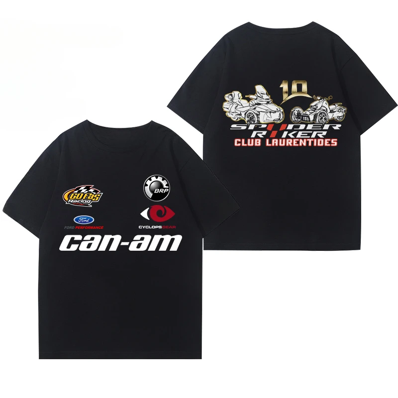 Bombardier Performance Car Division ropa de trabajo BRP triciclo motociclismo traje de manga corta hombres Camiseta de verano de algodón puro