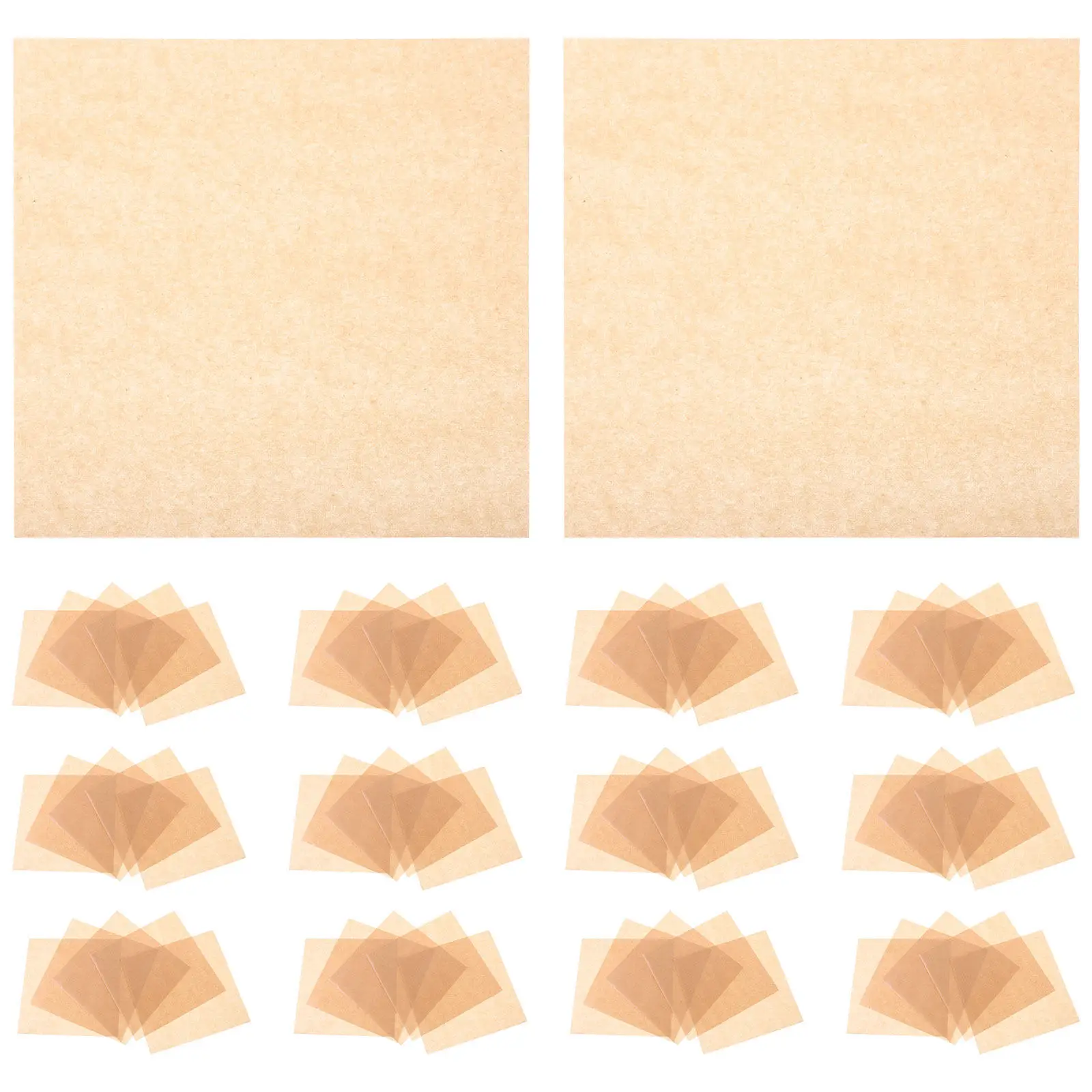 500 Piezas de Papel Kraft Antiadherente para Hornear, para Pizza, Bocadillos y Comida Frita, Absorbente de Aceite, Fácil de Limpiar, Sin Olor, Apto para Alimentos